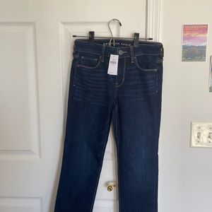 Straight leg jeans, never worn, size 4